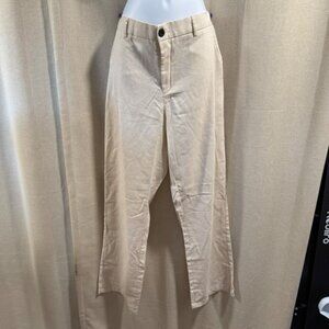 NWOT Manfinity Mens Linen Blend Trousers Dress Casual Pants Size L Beige